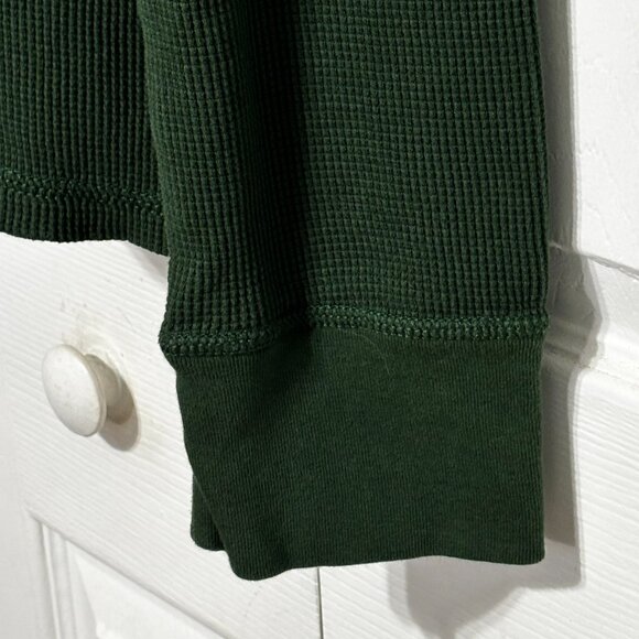 Polo Jeans Co Ralph Lauren Thermal Waffle Knit Forest Green Mens XXL Logo - Picture 4 of 5